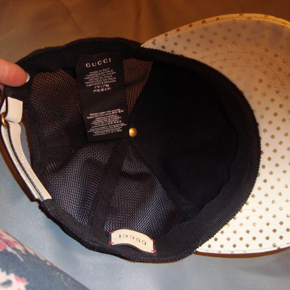 Authentic Leather Gucci Trucker Hat - image 4